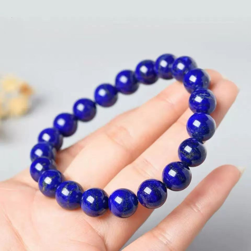 Prirodna narukvica od lapis lazuli, ručna izrada, unisex, nakit za ruku, ljeto 2025