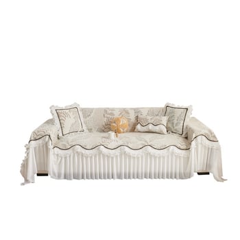 Κάλυμμα καναπέ Chenille για μοντέρνους καναπέδες, ακρή Doily, απλό στυλ, προστατευτικό κάλυμμα σκόνης