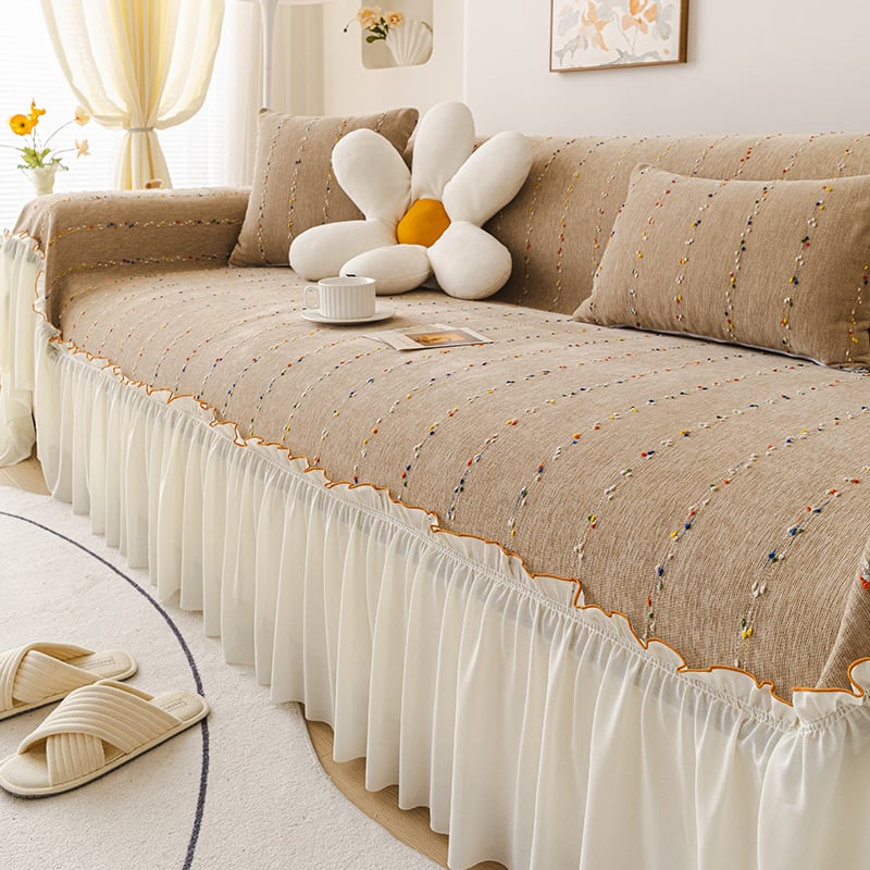 Sofapárnahuzat Chenille, univerzális kivitel, egyszerű minta, minimalistán modern stílus, párna típus