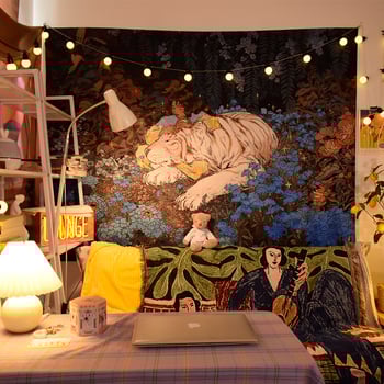 Plüss gobelin falikép, pásztorális stílus; testreszabható feldolgozás; támogatja az egy darabos megrendeléseket