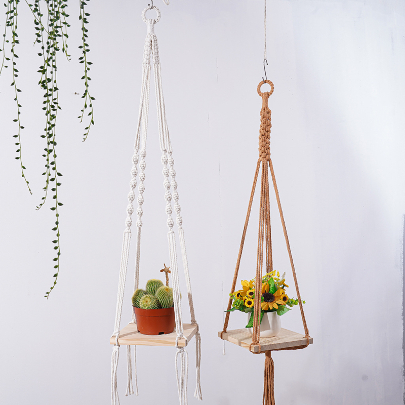 Boemski ručno tkan goblen od pamukovog užeta, prugast uzorak, pogodan za dnevni boravak i spavaću sobu