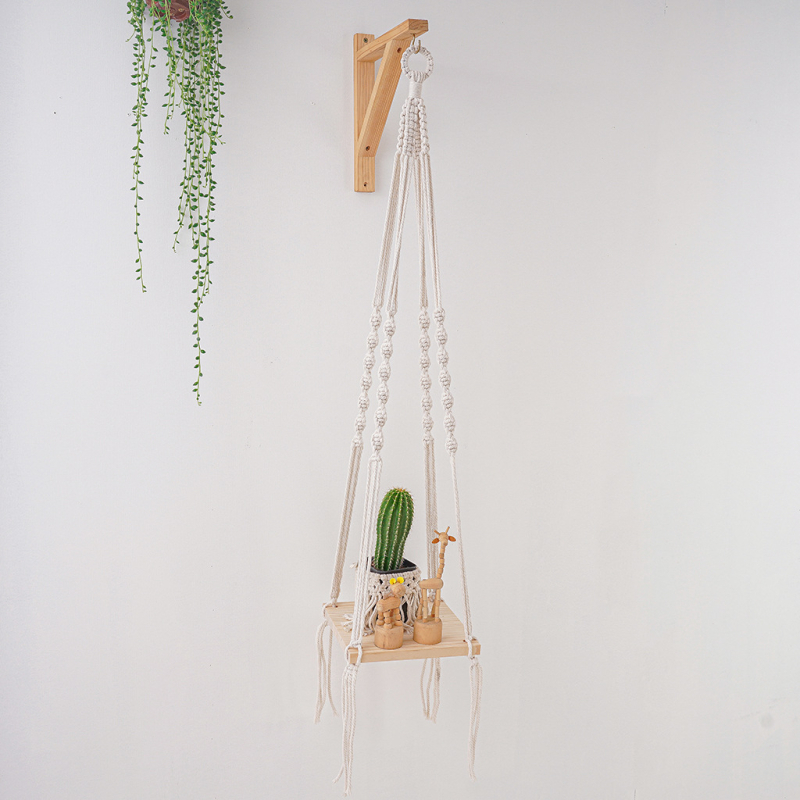 Boemski ručno tkan goblen od pamukovog užeta, prugast uzorak, pogodan za dnevni boravak i spavaću sobu