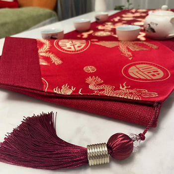 Asztalterítő, kínai stílusú, textile anyag, poliészter rost, nappali használatra