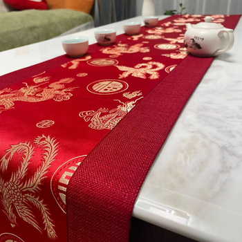 Asztalterítő, kínai stílusú, textile anyag, poliészter rost, nappali használatra