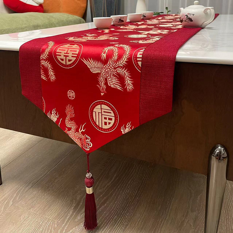 Asztalterítő, kínai stílusú, textile anyag, poliészter rost, nappali használatra