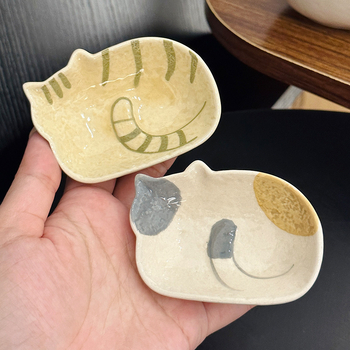 Σετ κεραμικών ειδών σερβιρίσματος σε ιαπωνικό στυλ — τετράγωνα μπολ και πιάτα, διακόσμηση κάτω από το γλάσο, κατάλληλο για φούρνο μικροκυμάτων, μπολ για γιαούρτι