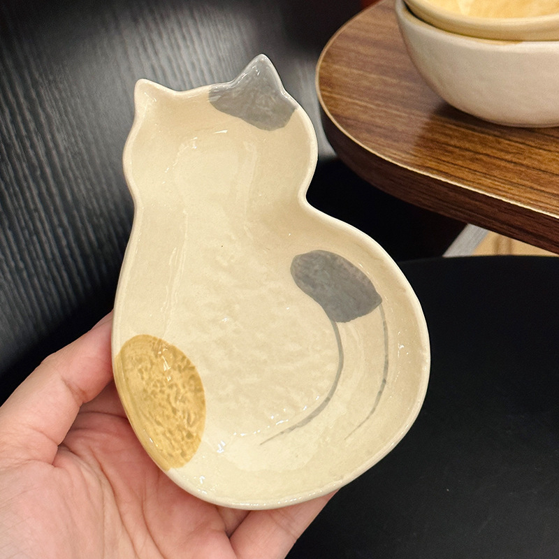 Σετ κεραμικών ειδών σερβιρίσματος σε ιαπωνικό στυλ — τετράγωνα μπολ και πιάτα, διακόσμηση κάτω από το γλάσο, κατάλληλο για φούρνο μικροκυμάτων, μπολ για γιαούρτι