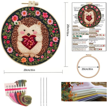 Set za izradu ježa – DIY komplet tkanine od pamuka i lana za kreativno ručno šivanje