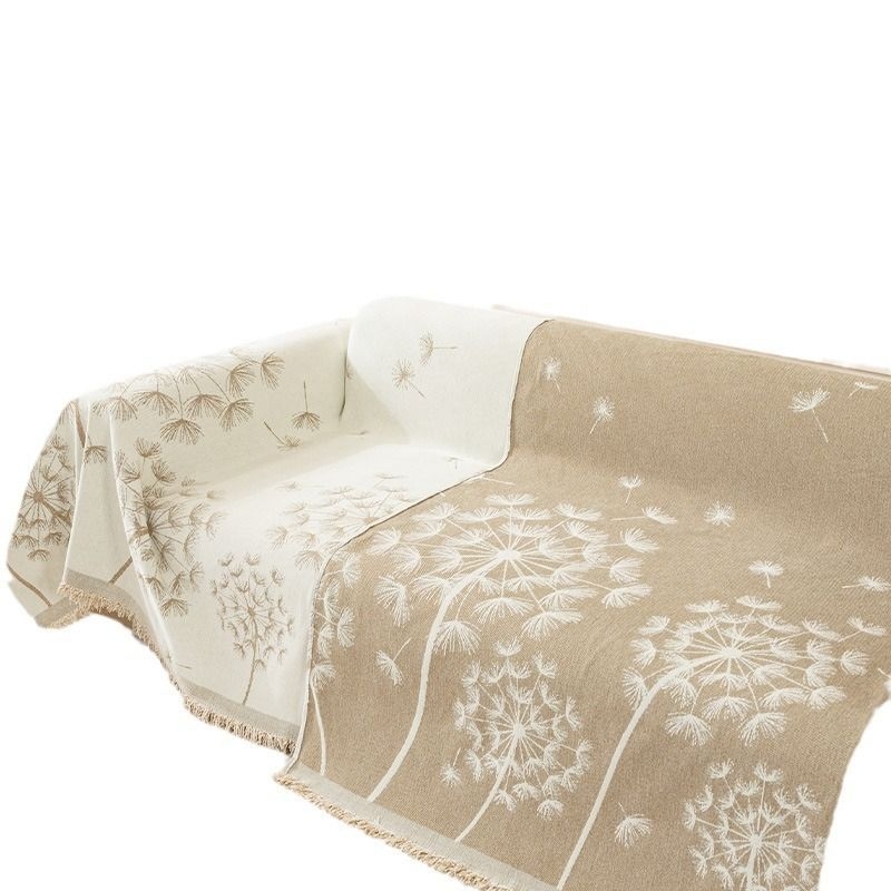 Chenille univerzalna presvlaka za kauč s biljnim uzorkom, minimalistički stil