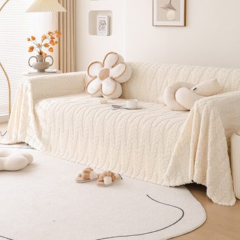 Sametna navlaka za kauč – minimalistički modern stil, univerzalno, uzorak: biljke i cvijeće, Materijal: Shu cotton velvet