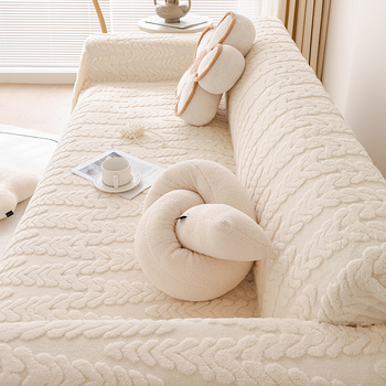 Sametna navlaka za kauč – minimalistički modern stil, univerzalno, uzorak: biljke i cvijeće, Materijal: Shu cotton velvet