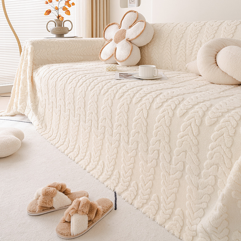 Sametna navlaka za kauč – minimalistički modern stil, univerzalno, uzorak: biljke i cvijeće, Materijal: Shu cotton velvet