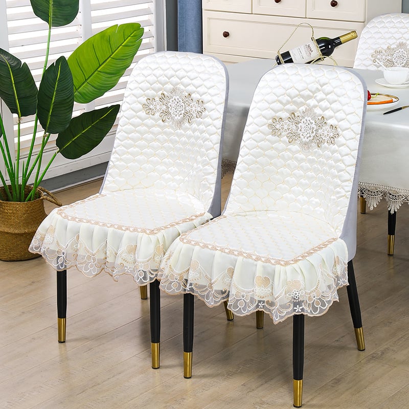 Κυρτό κάλυμμα καρεκλών τραπεζαρίας - βαμβάκι, μοντέρνος μινιμαλισμός, μονόχρωτο σχέδιο