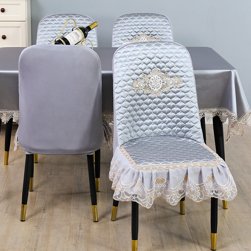 Κυρτό κάλυμμα καρεκλών τραπεζαρίας - βαμβάκι, μοντέρνος μινιμαλισμός, μονόχρωτο σχέδιο