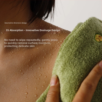 Πετσέτα μπάνιου και παραλίας με κεντημένο αβοκάντο, 100% βαμβάκι, 400–500 g, 32s νήματα, απλή ύφανση, Pu xi