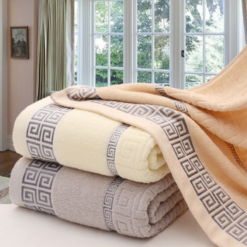 Unisex ručnik za kupanje i plažu od pamuka, 400-500 g, 32 niti, Jacquard/obična tkanina, izšiven