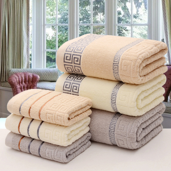 Unisex ručnik za kupanje i plažu od pamuka, 400-500 g, 32 niti, Jacquard/obična tkanina, izšiven