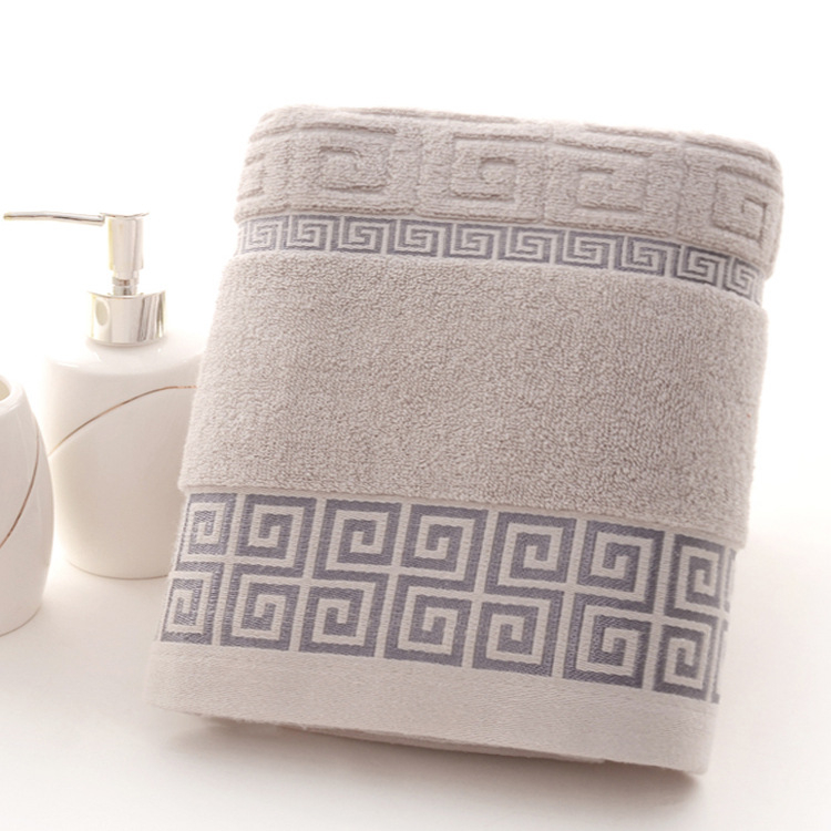 Unisex ručnik za kupanje i plažu od pamuka, 400-500 g, 32 niti, Jacquard/obična tkanina, izšiven
