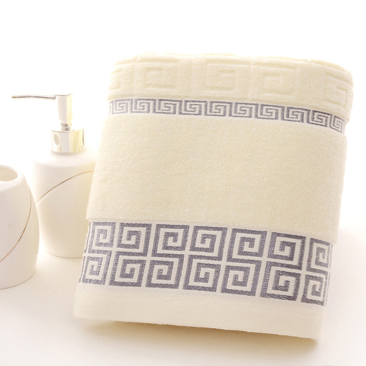 Unisex ručnik za kupanje i plažu od pamuka, 400-500 g, 32 niti, Jacquard/obična tkanina, izšiven