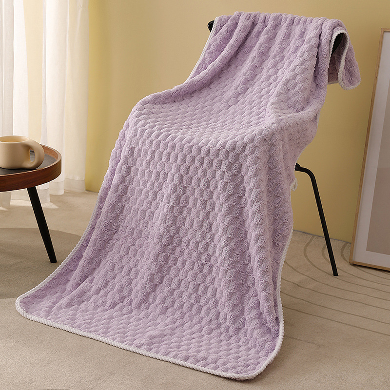 Keli Coral Fleece kupaonski i plažni ručnik, debeli upijački, tkanina Cut-pile, 150D, masa 300–400 g