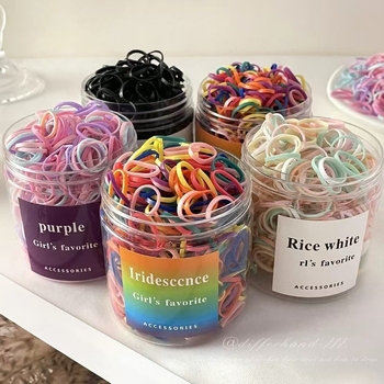 Детска еднократна гумена лента за коса, ръчна изработка, смесен материал, принцес стил