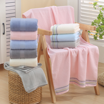 Qinrou 100% pamukani ručnik za kupanje i plažu, 300–400 g, Jacquard tkanje, 32s pređe