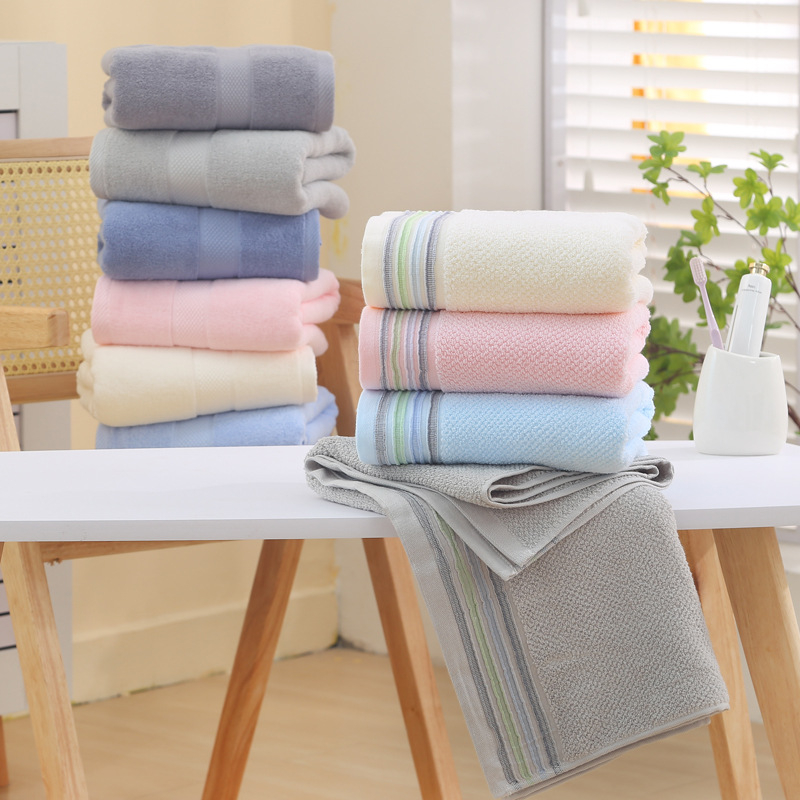 Qinrou 100% pamukani ručnik za kupanje i plažu, 300–400 g, Jacquard tkanje, 32s pređe