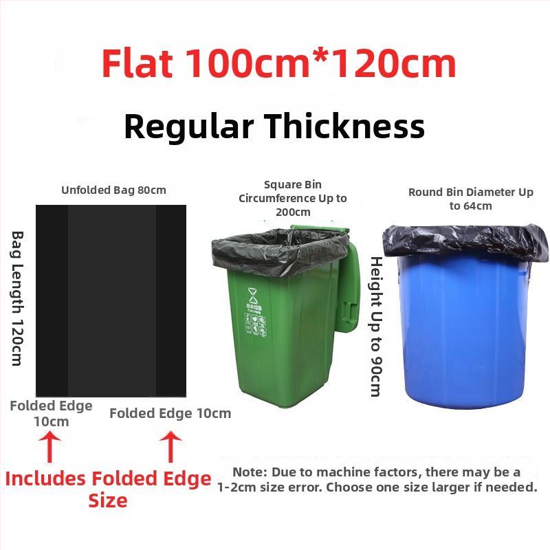 Polietilēna atkritumu somas, biezinātas, komerciālai lietošanai virtuvēs un viesnīcās, nebiodegradējamas