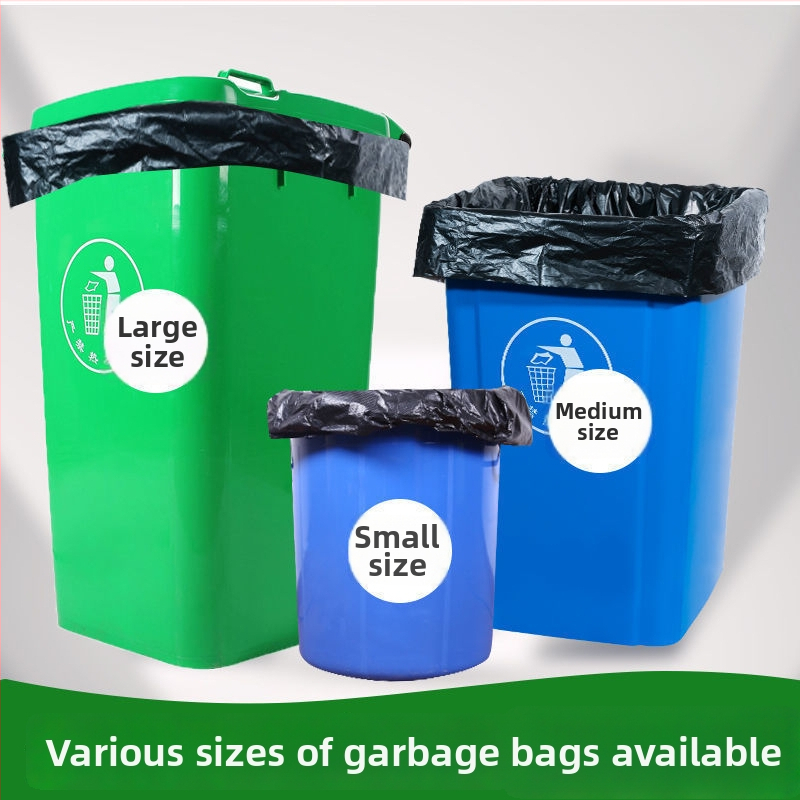 Polietilēna atkritumu somas, biezinātas, komerciālai lietošanai virtuvēs un viesnīcās, nebiodegradējamas