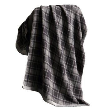 Houcheng Sada Bavlnených uterákov do kúpeľne, káro vzor, 300–400 g, jednoduché tkanie, 32s priadza