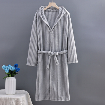 Ženski ogrtač-ručnik s kapuljom, upija vodu i brzo se suši, zima, poliester-mikrovlakana