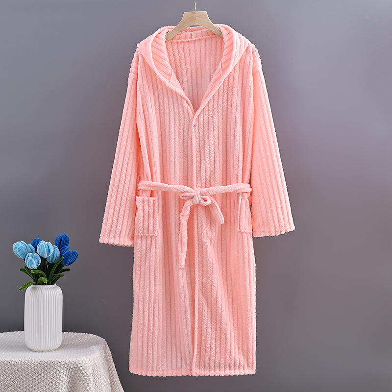 Ženski ogrtač-ručnik s kapuljom, upija vodu i brzo se suši, zima, poliester-mikrovlakana