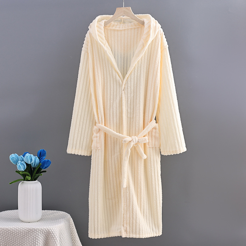 Ženski ogrtač-ručnik s kapuljom, upija vodu i brzo se suši, zima, poliester-mikrovlakana