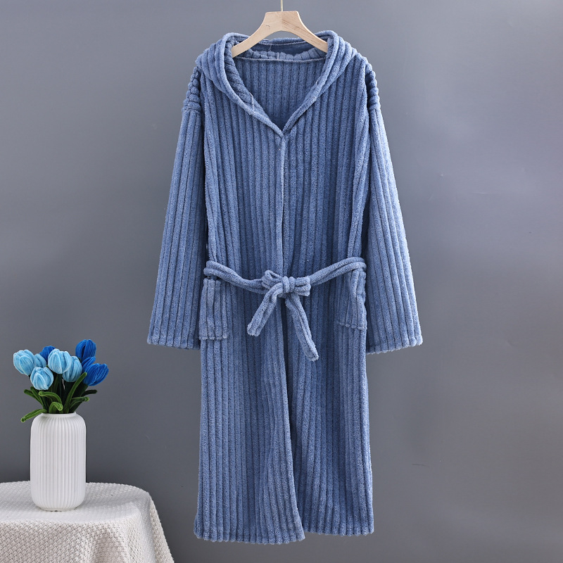 Ženski ogrtač-ručnik s kapuljom, upija vodu i brzo se suši, zima, poliester-mikrovlakana