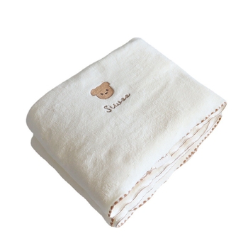 Baba fürdőlepedő kapucnival, gyorsan száradó korall fleece, idilli stílus, márka karitree