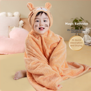 Pidole Korālās pūkas bērnu vannas dvielis pončo – multenes stil, no zīdaiņa līdz 6 gadiem, ātra žāvēšana, ļoti mīksts, absorbējošs