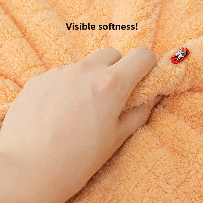 Pidole Korālās pūkas bērnu vannas dvielis pončo – multenes stil, no zīdaiņa līdz 6 gadiem, ātra žāvēšana, ļoti mīksts, absorbējošs