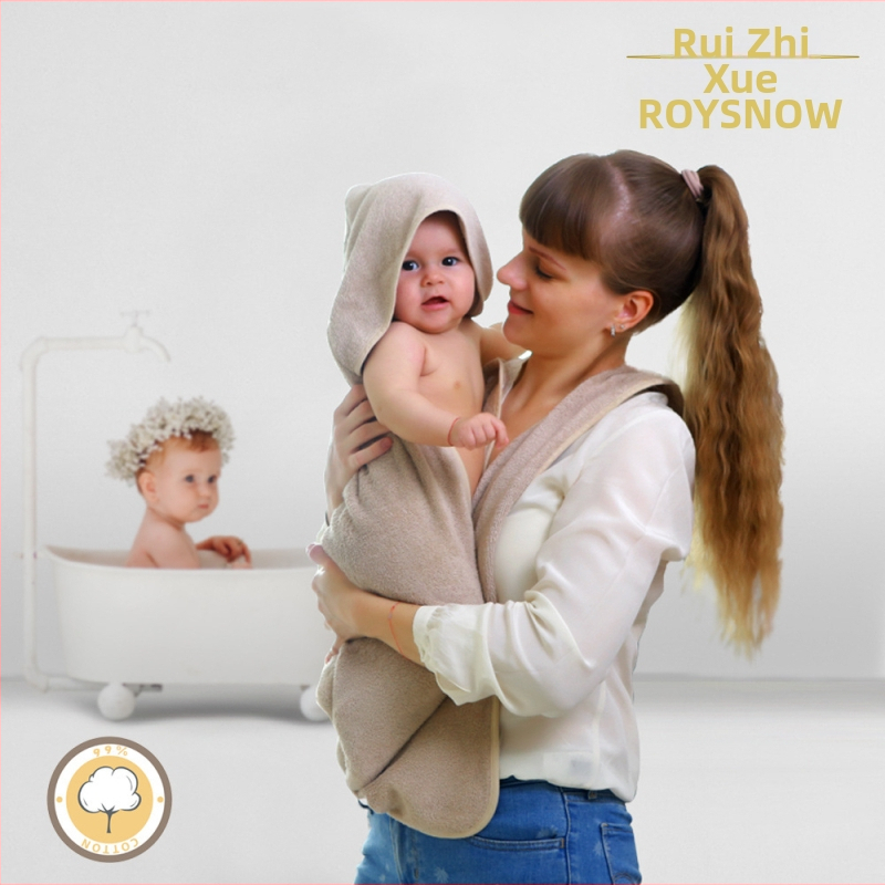 bébi fürdőlepedő hosszú szálú pamutból 16 szál hímzett vágott velúr virágos jacquard kötény stílusú burkolat