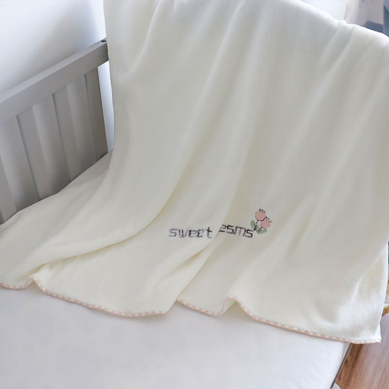 Baba kapucnis fürdőlepedő, hímzett, gyorsan száradó, korall plüss, karitree