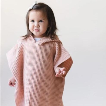 Peilan Gyerekeknek szóló kapucnis törölköző, 100% pamut, waffle szövés, 170–200 g, 32s fonal