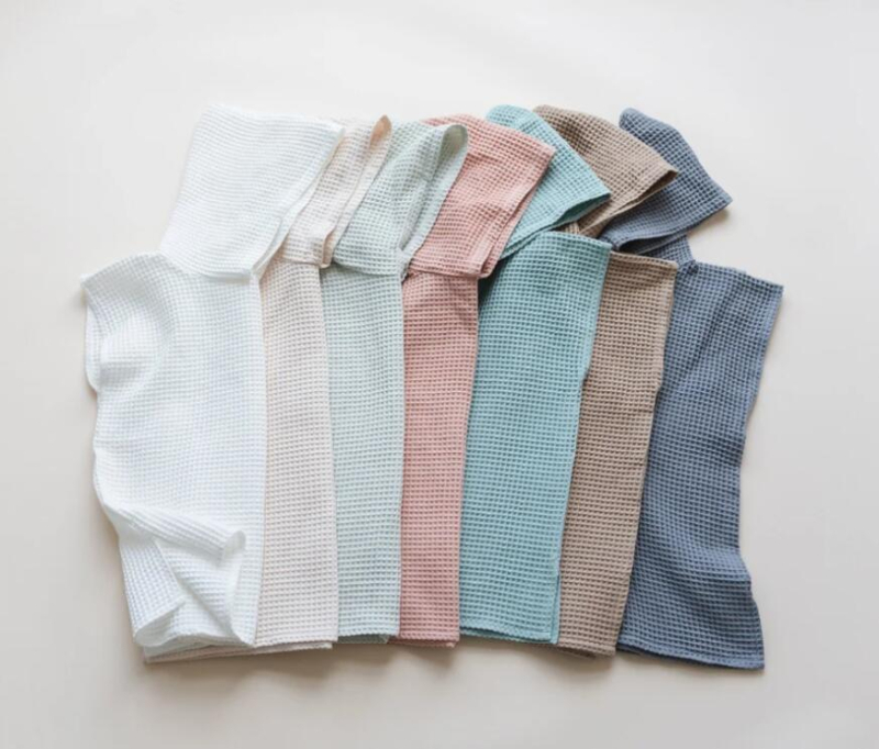 Peilan Gyerekeknek szóló kapucnis törölköző, 100% pamut, waffle szövés, 170–200 g, 32s fonal