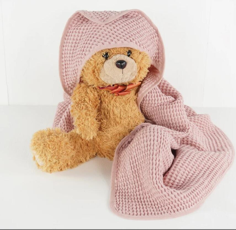 Peilan Gyerekeknek szóló kapucnis törölköző, 100% pamut, waffle szövés, 170–200 g, 32s fonal