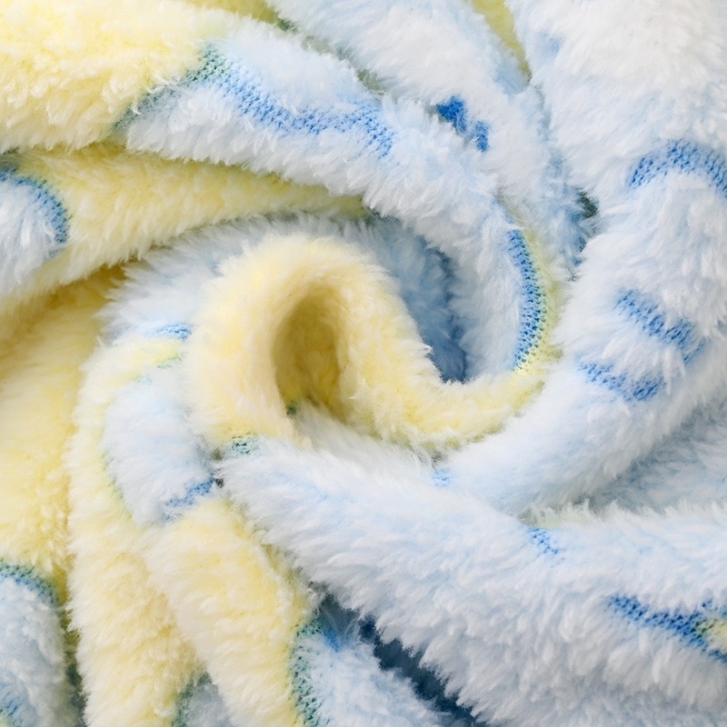 Dječji kupaći ogrtač–ručnik za tuširanje s otiskom, koralni fleece, 200–300 g, 150D vlakna, tisak