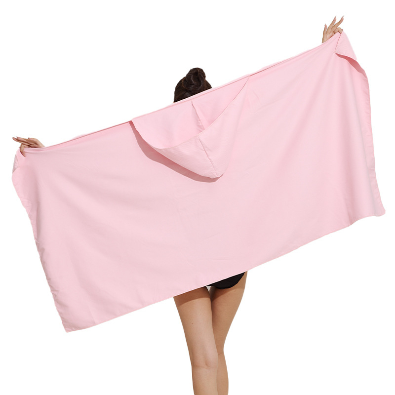 Πετσέτα μπάνιου με κουκούλα, πολυεστέρας, βάρος 200–300 g, απλή ύφανση, 19 νήματα, προσαρμοζόμενη