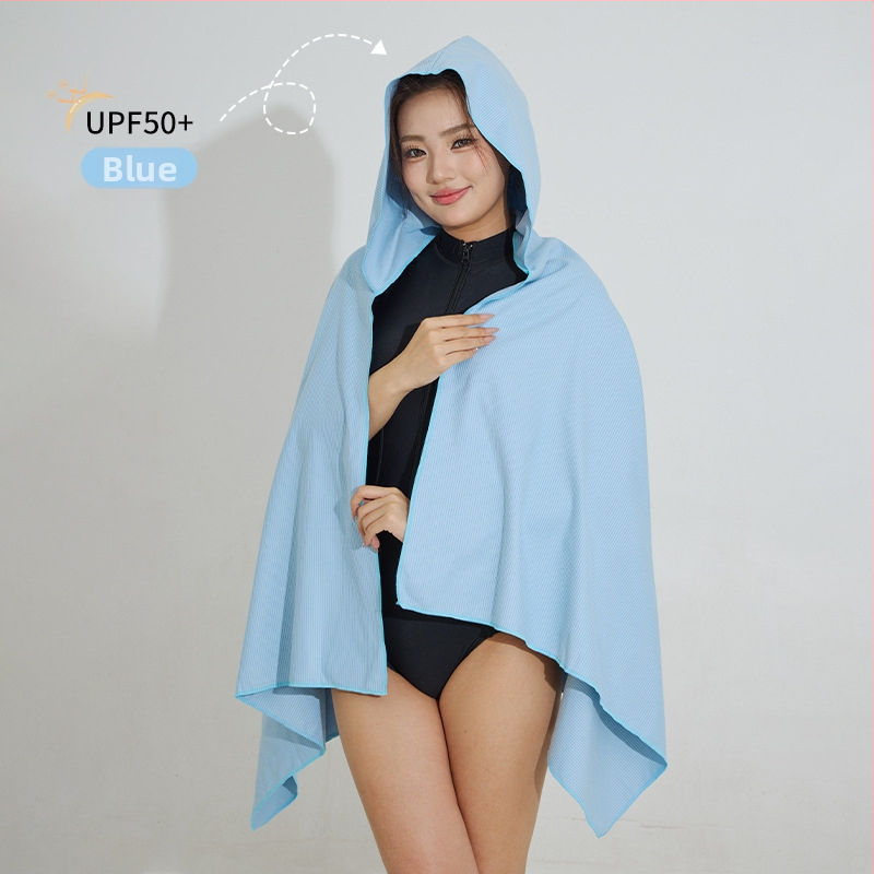 Πετσέτα μπάνιου με κουκούλα, πολυεστέρας, βάρος 200–300 g, απλή ύφανση, 19 νήματα, προσαρμοζόμενη