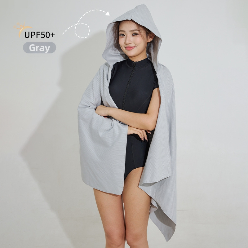 Πετσέτα μπάνιου με κουκούλα, πολυεστέρας, βάρος 200–300 g, απλή ύφανση, 19 νήματα, προσαρμοζόμενη