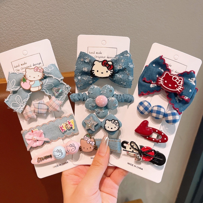 Κλιπ μαλλιών με φιόγκο για παιδιά, χειροποίητο, με ενθέσεις από κράμα ψευδάργύρου, από κράμα και ύφασμα, κλιπ για πλευρικές φράντζες, αξεσουάρ κεφαλής σε στυλ παραμυθένιο