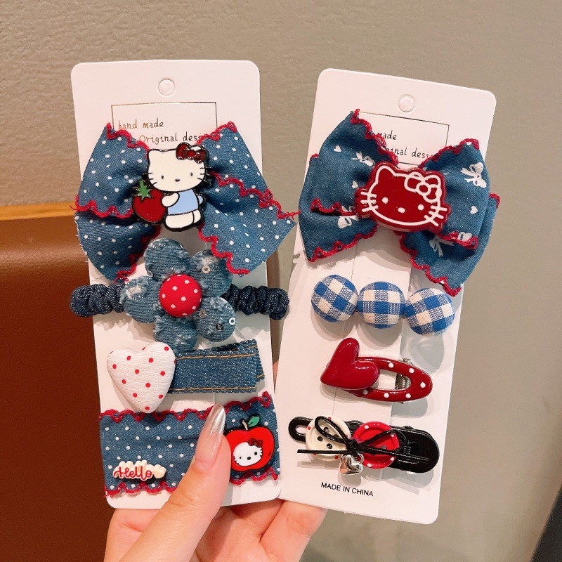 Κλιπ μαλλιών με φιόγκο για παιδιά, χειροποίητο, με ενθέσεις από κράμα ψευδάργύρου, από κράμα και ύφασμα, κλιπ για πλευρικές φράντζες, αξεσουάρ κεφαλής σε στυλ παραμυθένιο