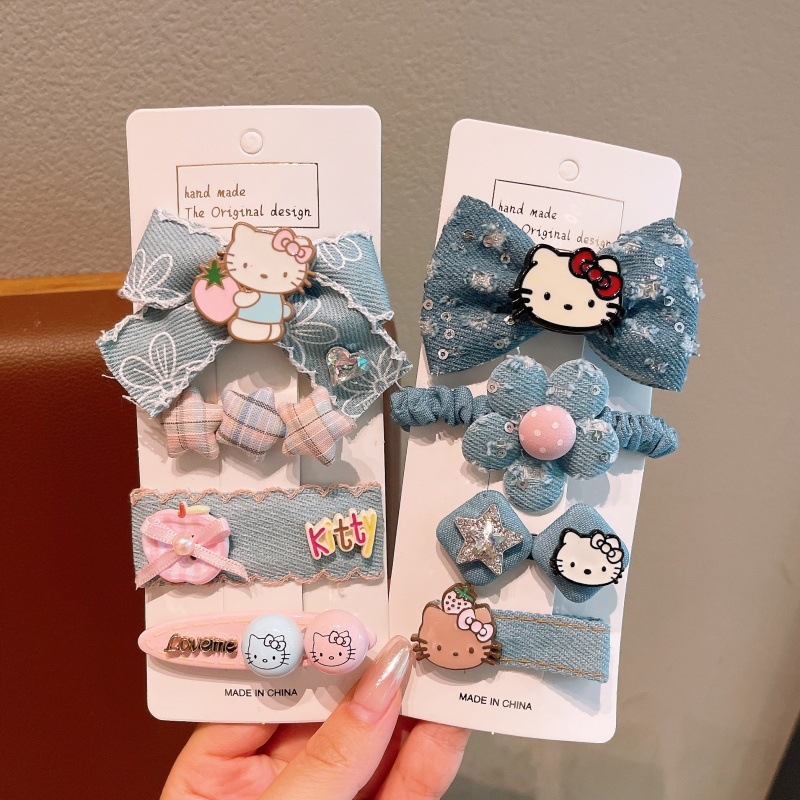 Κλιπ μαλλιών με φιόγκο για παιδιά, χειροποίητο, με ενθέσεις από κράμα ψευδάργύρου, από κράμα και ύφασμα, κλιπ για πλευρικές φράντζες, αξεσουάρ κεφαλής σε στυλ παραμυθένιο