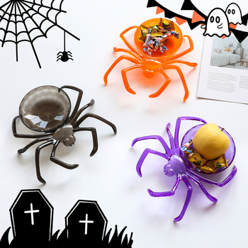 Posuda za slatkiše s paukovom lubanjom – Halloween dekoracija, od plastike, marka Soft Blue Ruoting, pogodno za Kineski Dan zaljubljenih